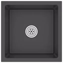 vidaXL Handmade Kitchen Sink Black Stainless Steel Plumbing Utility Basin
