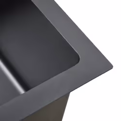 vidaXL Handmade Kitchen Sink Black Stainless Steel Plumbing Utility Basin - Additional view 7