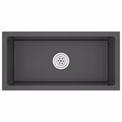 vidaXL Handmade Kitchen Sink Black Stainless Steel Plumbing Utility Basin
