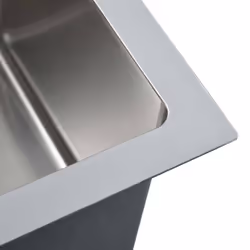 vidaXL Handmade Kitchen Sink Stainless Steel Plumbing Utility Waste Basin - Additional view 8