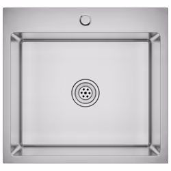 vidaXL Handmade Kitchen Sink Stainless Steel Plumbing Utility Waste Basin