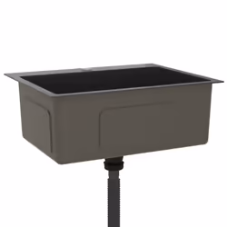 vidaXL Handmade Kitchen Sink Black Stainless Steel Plumbing Fixture Basin