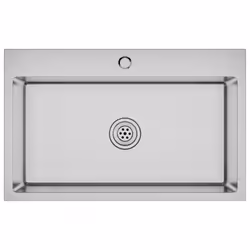 vidaXL Handmade Kitchen Sink Stainless Steel Plumbing Fixture Utility Basin