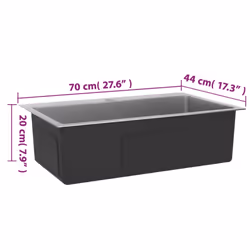 vidaXL Handmade Kitchen Sink Stainless Steel Plumbing Fixture Utility Basin - Additional view 4