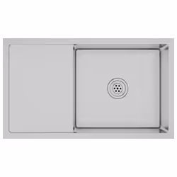 vidaXL Handmade Kitchen Sink Stainless Steel Plumbing Utility Waste Basin