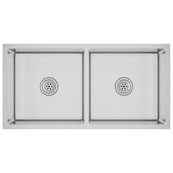 vidaXL Handmade Kitchen Sink Stainless Steel Plumbing Utility Waste Basin