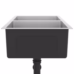 vidaXL Handmade Kitchen Sink Stainless Steel Plumbing Utility Waste Basin - Additional view 4