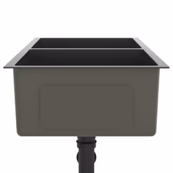 vidaXL Handmade Kitchen Sink Black Stainless Steel Plumbing Utility Basin - Additional view 5