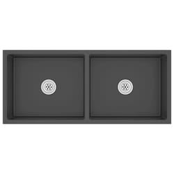 vidaXL Handmade Kitchen Sink Black Stainless Steel Plumbing Utility Basin