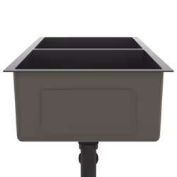 vidaXL Handmade Kitchen Sink Black Stainless Steel Plumbing Utility Basin - Additional view 5
