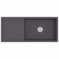 vidaXL Handmade Kitchen Sink Black Stainless Steel Plumbing Utility Basin - Additional view 2