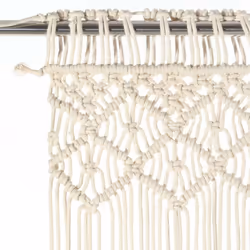vidaXL Macrame Curtain 140x240 cm Cotton Home Shade Drape Translucent Blind