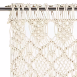 vidaXL Macrame Curtain 140x240 cm Cotton Home Shade Drape Translucent Blind