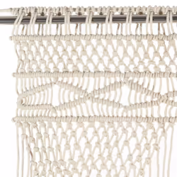 vidaXL Macrame Curtain 140x240 cm Cotton Home Shade Drape Translucent Blind