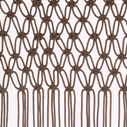 vidaXL Macrame Curtain Taupe 140x240 cm Cotton Shade Drape Translucent Blind - Additional view 3