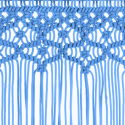 vidaXL Macrame Curtain Blue 140x240 cm Cotton Shade Drape Translucent Blind