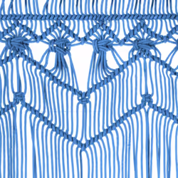 vidaXL Macrame Curtain Blue 140x240 cm Cotton Shade Drape Translucent Blind