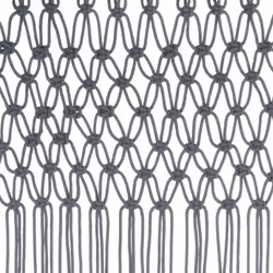 vidaXL Macrame Curtain Anthracite 140x240 cm Cotton Drape Translucent Blind - Additional view 3