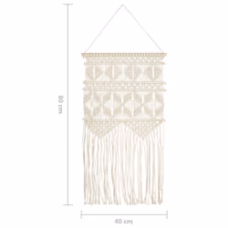 vidaXL Macrame Wall Hanger Cotton Decor Hanging Tapestry Backdrop Dreamcatcher - Additional view 5