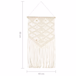 vidaXL Macrame Wall Hanger Cotton Decor Hanging Tapestry Backdrop Dreamcatcher - Additional view 5