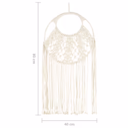 vidaXL Macrame Wall Hanger Cotton Decor Hanging Tapestry Backdrop Dreamcatcher