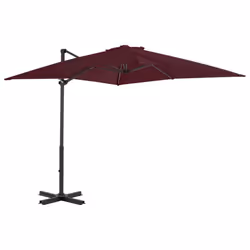 vidaXL Cantilever Garden Parasol with Aluminium Pole Umbrella Bordeaux Red