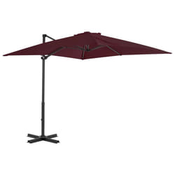 vidaXL Cantilever Garden Parasol with Aluminium Pole Umbrella Bordeaux Red