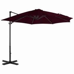 vidaXL Cantilever Garden Parasol with Aluminium Pole Outdoor Umbrella Red