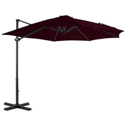 vidaXL Cantilever Garden Parasol with Aluminium Pole Outdoor Umbrella Red
