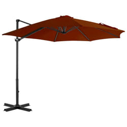 vidaXL Cantilever Garden Parasol with Aluminium Pole Umbrella Terracotta