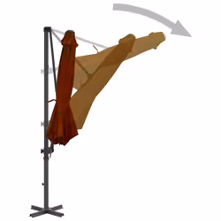 vidaXL Cantilever Garden Parasol with Aluminium Pole Umbrella Terracotta