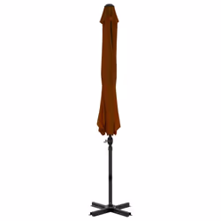 vidaXL Cantilever Garden Parasol with Aluminium Pole Umbrella Terracotta - Additional view 4