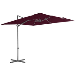 vidaXL Cantilever Garden Parasol with Steel Pole Outdoor Umbrella Bordeaux Red
