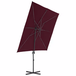 vidaXL Cantilever Garden Parasol with Steel Pole Outdoor Umbrella Bordeaux Red