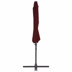 vidaXL Cantilever Garden Parasol with Steel Pole Shade Umbrella Bordeaux Red - Additional view 4