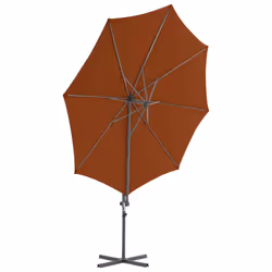 vidaXL Cantilever Garden Parasol with Steel Pole Outdoor Umbrella Terracotta