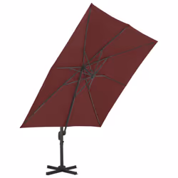 vidaXL Cantilever Garden Parasol with Aluminium Pole Umbrella Bordeaux Red