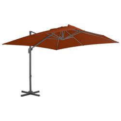 vidaXL Cantilever Garden Parasol with Aluminium Pole Umbrella Terracotta