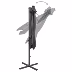 vidaXL Cantilever Garden Parasol with Pole and LED Lights Umbrella Anthracite - Additional view 8