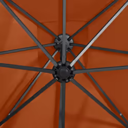 vidaXL Cantilever Garden Parasol with Pole and LED Lights Umbrella Terracotta - Additional view 9