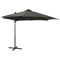 vidaXL Cantilever Garden Parasol with Pole and LED Lights Umbrella Anthracite