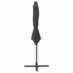 vidaXL Cantilever Garden Parasol with Pole and LED Lights Umbrella Anthracite