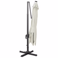 vidaXL Cantilever Garden Parasol with Pole and LED Lights Shade Umbrella Sand - Additional view 7