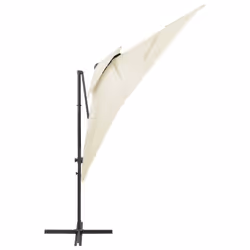 vidaXL Cantilever Garden Parasol with Double Top Canopy Outdoor Umbrella Sand