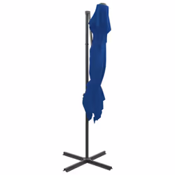 vidaXL Cantilever Garden Parasol with Double Top Outdoor Umbrella Azure Blue - Additional view 4
