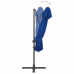 vidaXL Cantilever Garden Parasol with Double Top Outdoor Umbrella Azure Blue - Additional view 5