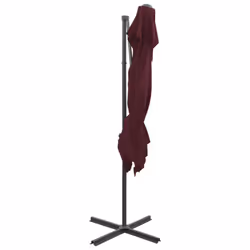 vidaXL Cantilever Garden Parasol with Double Top Outdoor Umbrella Bordeaux Red - Additional view 4