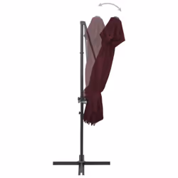 vidaXL Cantilever Garden Parasol with Double Top Outdoor Umbrella Bordeaux Red - Additional view 5