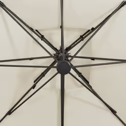vidaXL Cantilever Umbrella with Double Top Garden Sunshade Outdoor Parasol - sand, 300 x 300 cm - Additional view 7