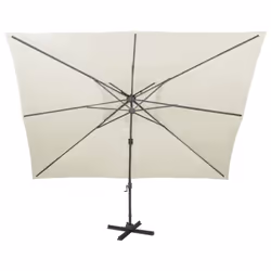 vidaXL Cantilever Umbrella with Double Top Garden Sunshade Outdoor Parasol - sand, 300 x 400 cm